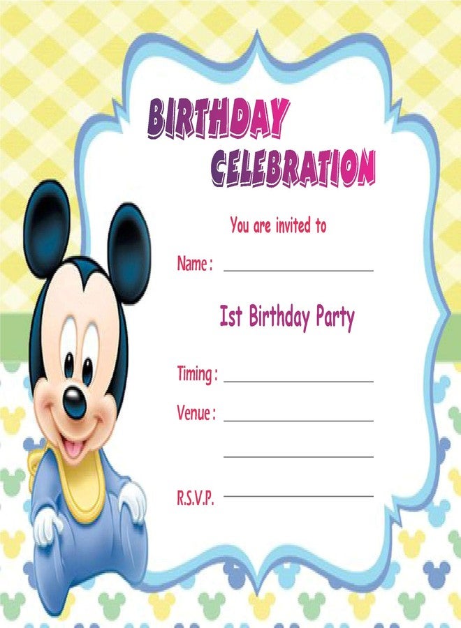 Askprints Birthday Metallic Card Invitations with Envelopes - Kids Birthday Party Invitations for Boys or Girls (25 Count) BIC-013 - Image 1